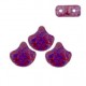 Abalorios Matubo Ginko 7.5x7.5mm Confetti splash violet red